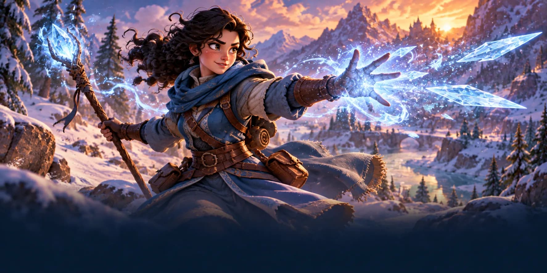 A mage in action