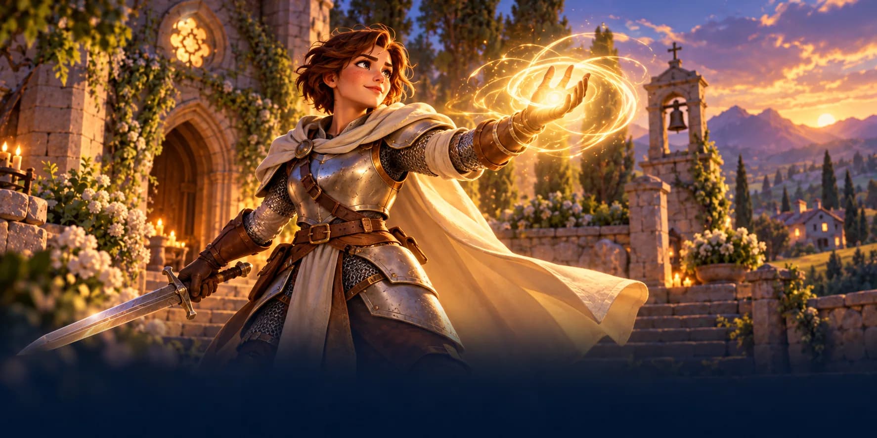 A paladin in action