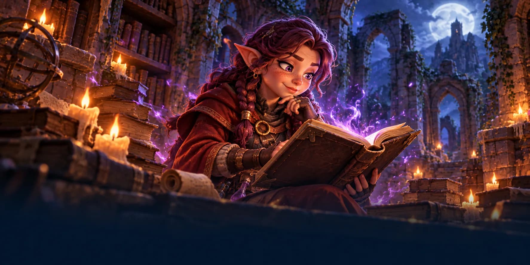 A warlock in action