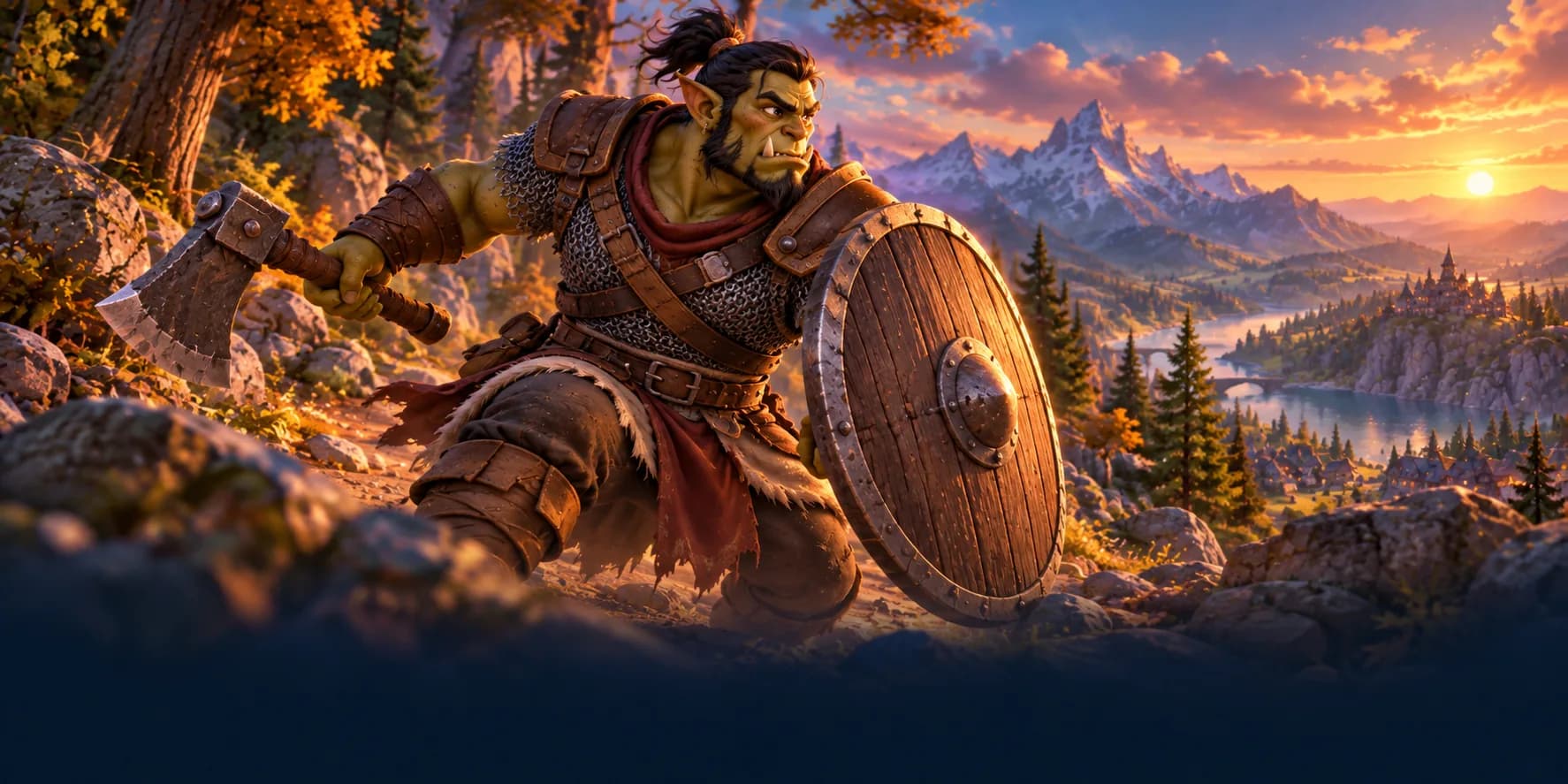 A warrior in action