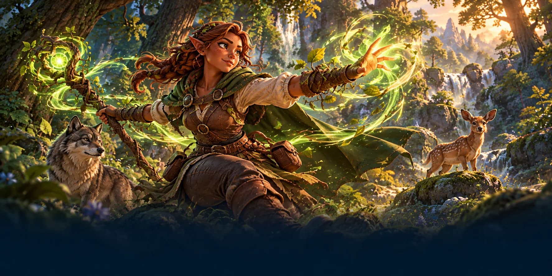 A druid in action